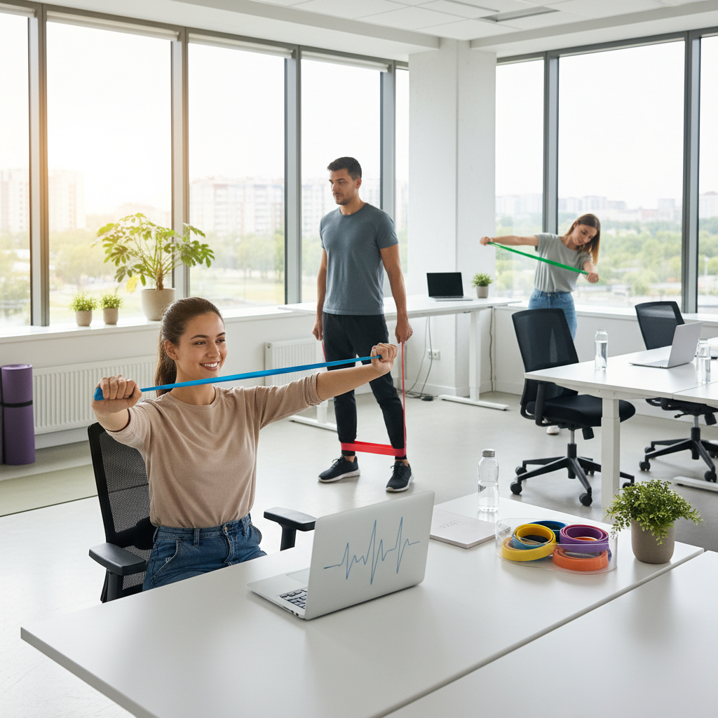 Exercise Bands For Office Wellness And Desk Break