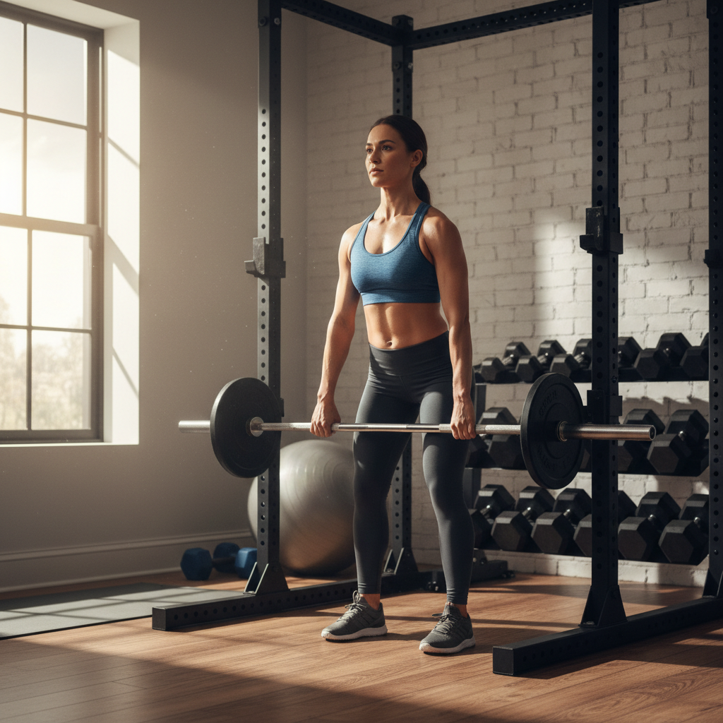 Barbell Rack Pull For Postpartum Recovery And Toning