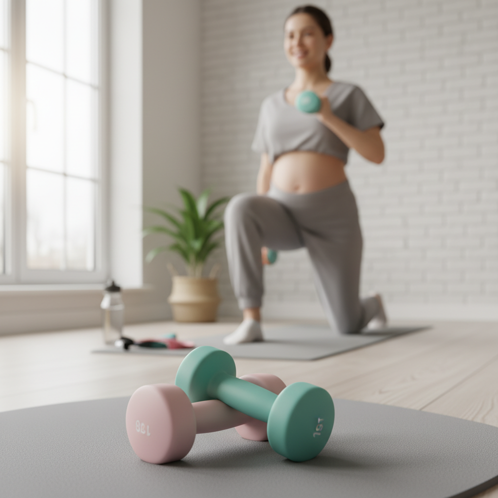 Gym Dumbbells For Postpartum Recovery And Toning