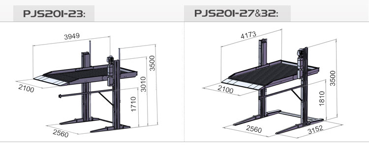 High Quality Simple 2 Post Parking System for Home Garage (6)