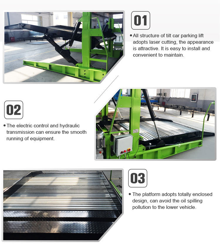 Low Headroom Spaces Tilting Type Parking System (10)