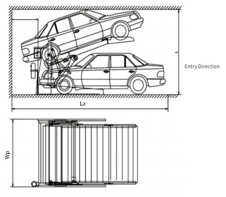 Low Headroom Spaces Tilting Type Parking System (5)