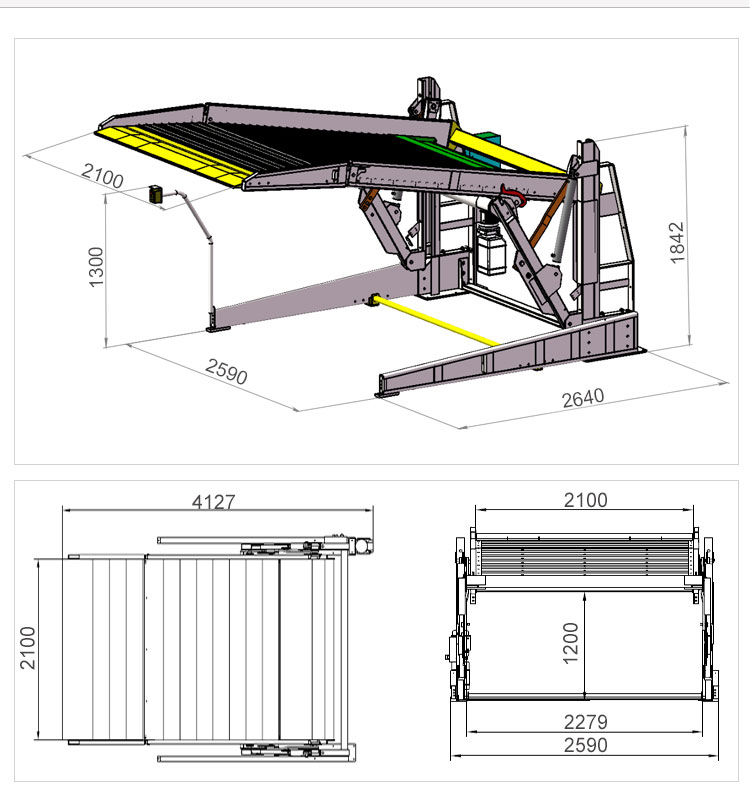 Low Headroom Spaces Tilting Type Parking System (6)