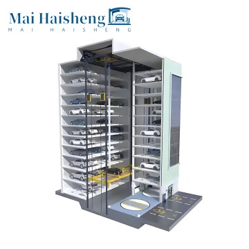 Robotic Space-Saving Vertical Lift Type Rectangular Tower Garage