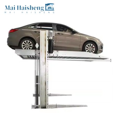 CE Certification Parking Hoist Vertical Car Parking Garage Simple Two Post Car Stacker Hydraulic 2 Post 2 Level Car Parking Lift