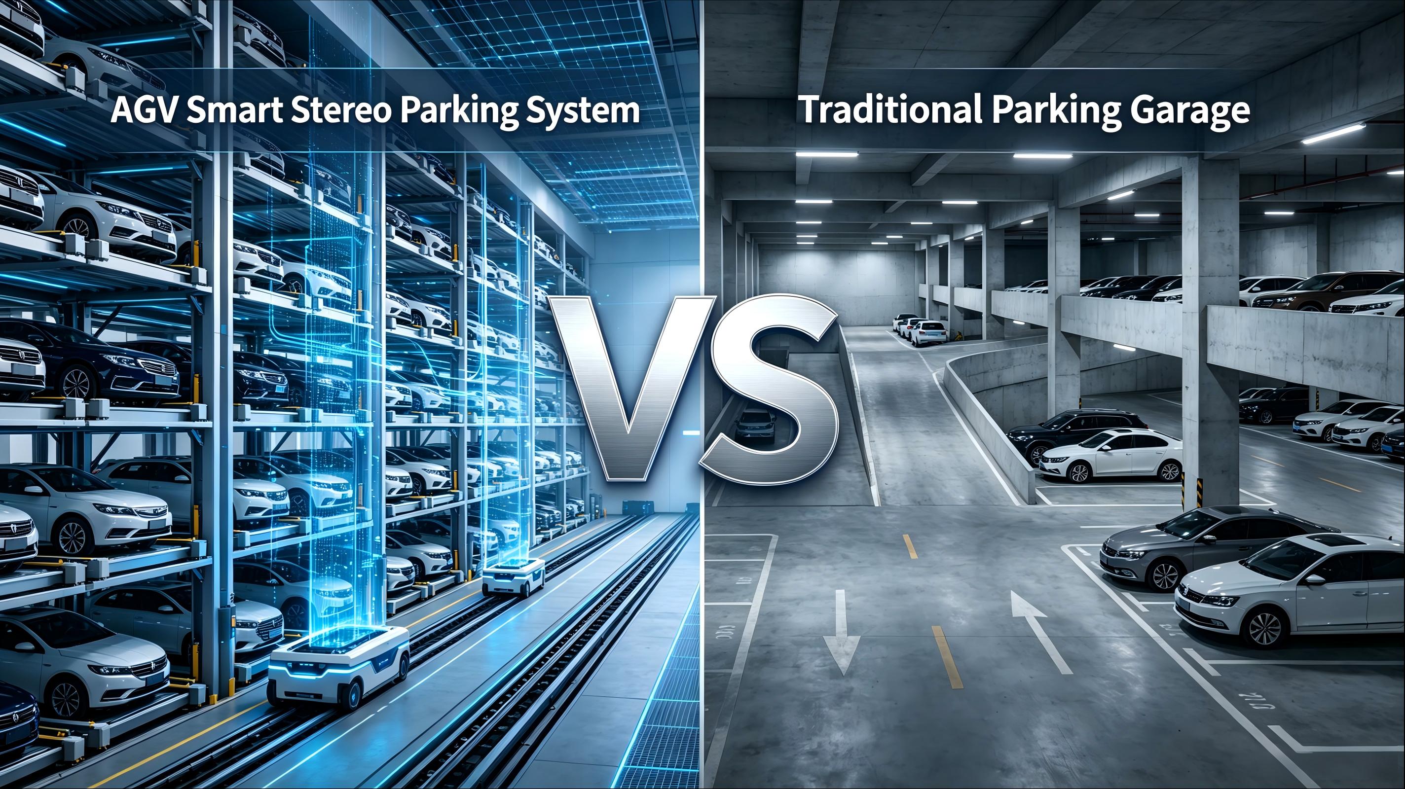 Système de stationnement robotisé AGV vs. garage de stationnement traditionnel