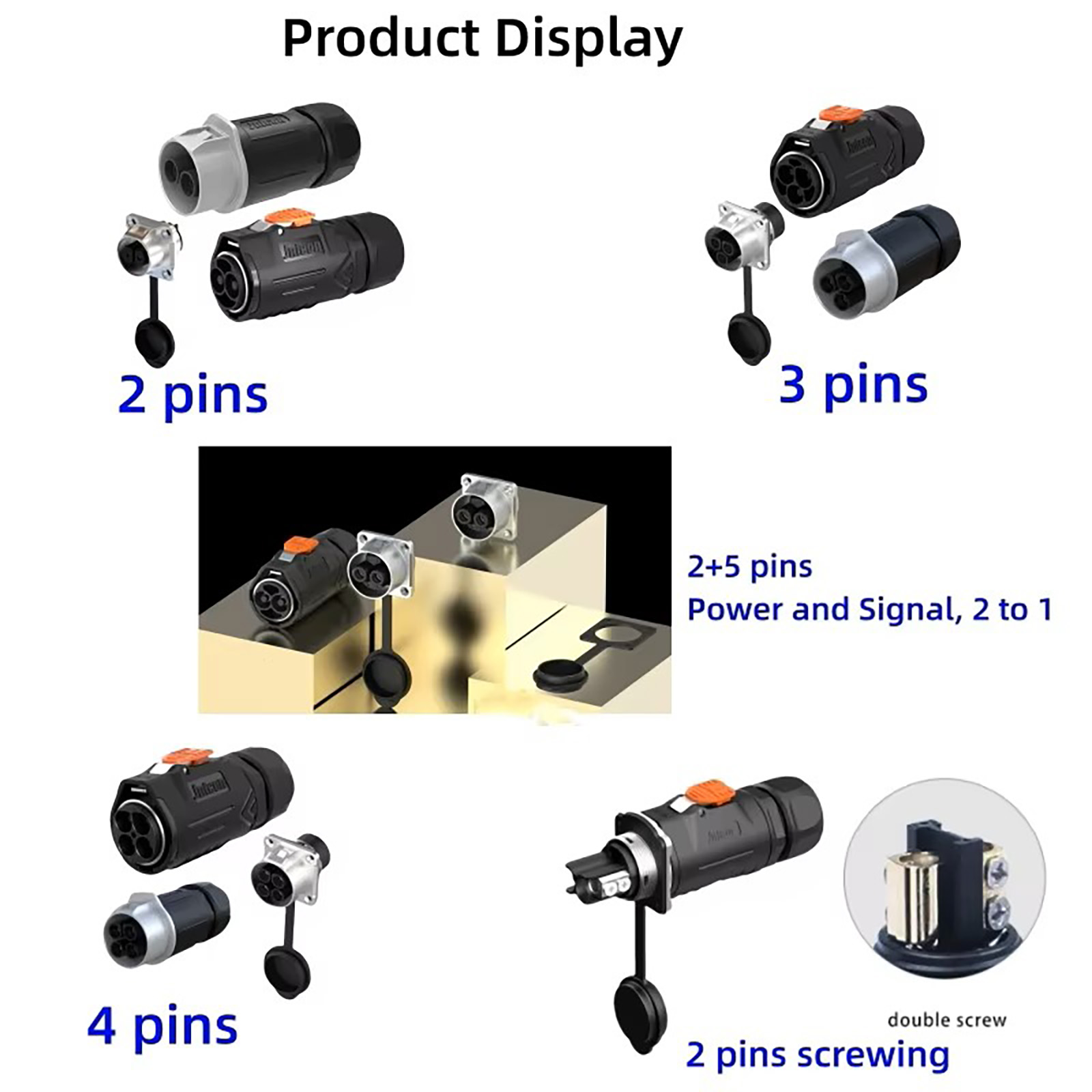 Jnicon IP67 MJ32 Metal Fast Second Lock Waterproof Connector (5)
