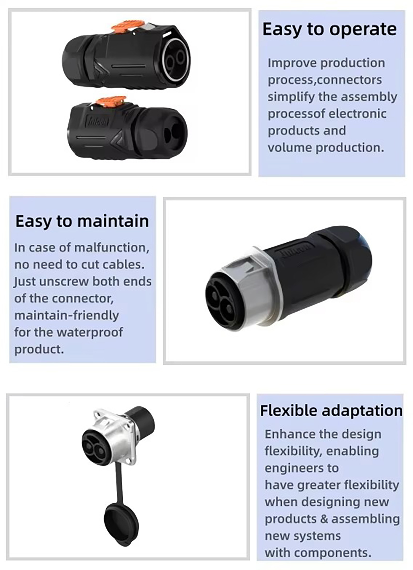 Jnicon IP67 MJ32 Metal Fast Second Lock Waterproof Connector (7)