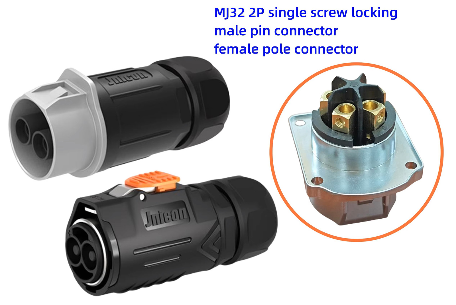 Jnicon IP67 MJ32 Metal Fast Second Lock Waterproof Connector (9)