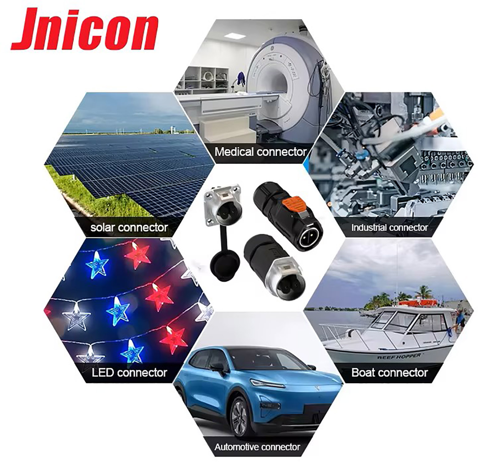 Jnicon MJ20 Power Solar IP67 Metal Socket Quick Lock Waterproof Connector (2)