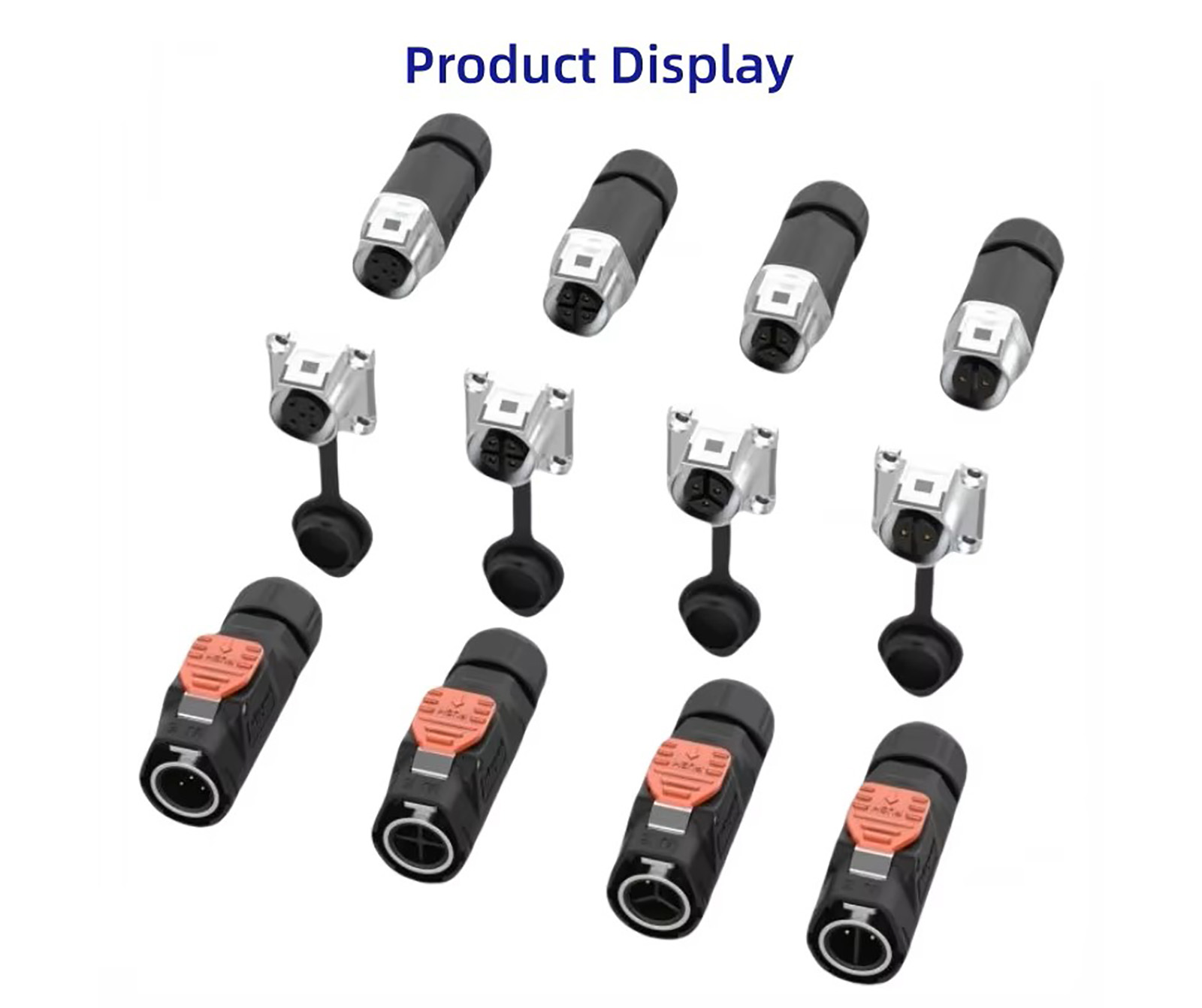 Jnicon Power Solar IP67 Metal Socket Quick Lock Waterproof Connector (2)