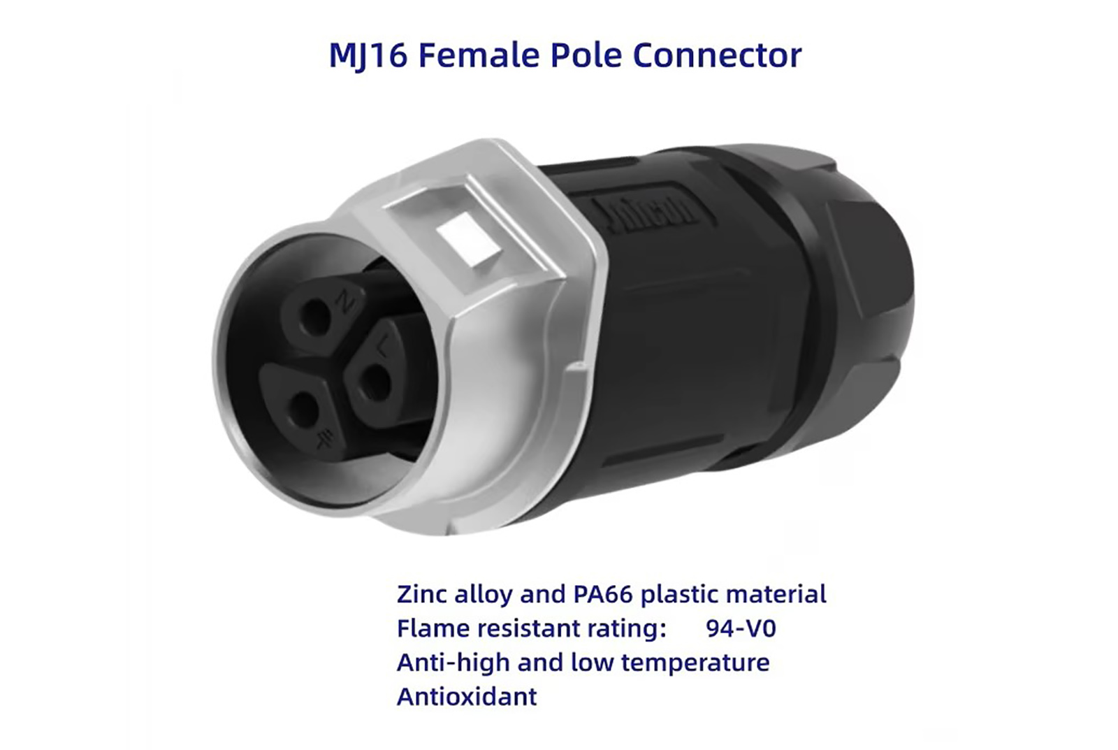 Jnicon Power Solar IP67 Metal Socket Quick Lock Waterproof Connector (4)