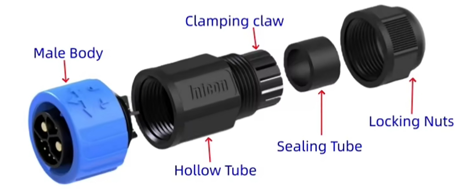 M23 IP67 waterproof quick-lock connector (1)