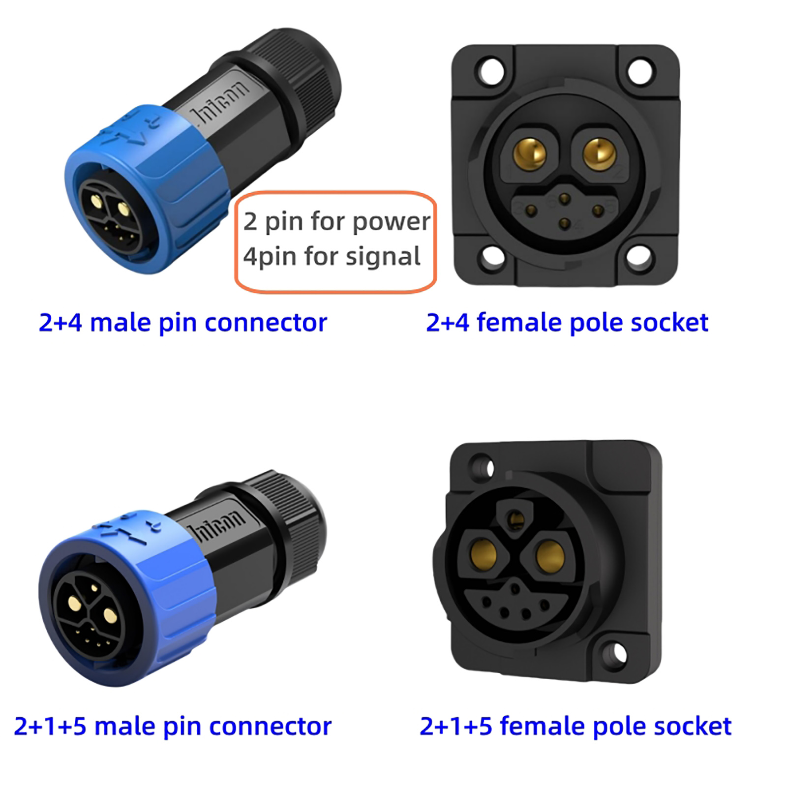M23 IP67 waterproof quick-lock connector (3)