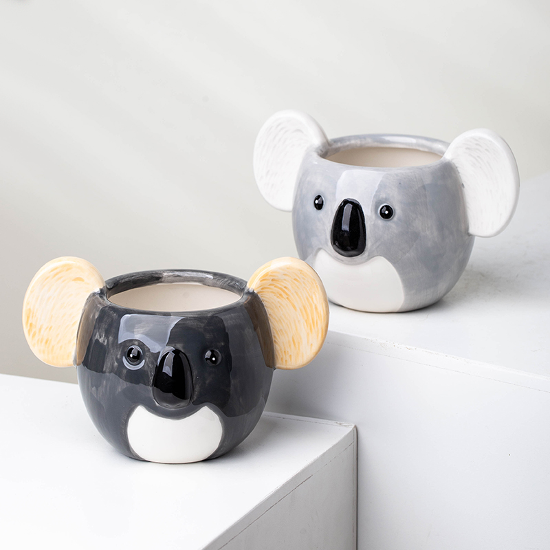 Cartoon Koala Ceramic Pots For Plants Planter Indoor potted plants Succulent pot