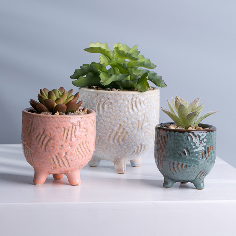 OEM mini flower pot home decor succulent pots for Artificial Plant