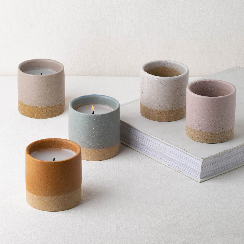 Matte Candle Jars Ceramic Containers For Candles Empty Candle Jars