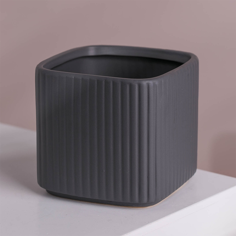 Hot Sell Ceramic Square Matte Custom Flower Pots Garden p...
