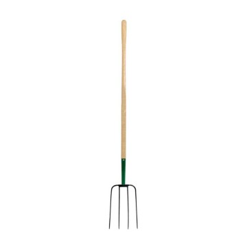 Digging Forks 5 Tine Stainless Steel Farming Tools With Wooden Handle