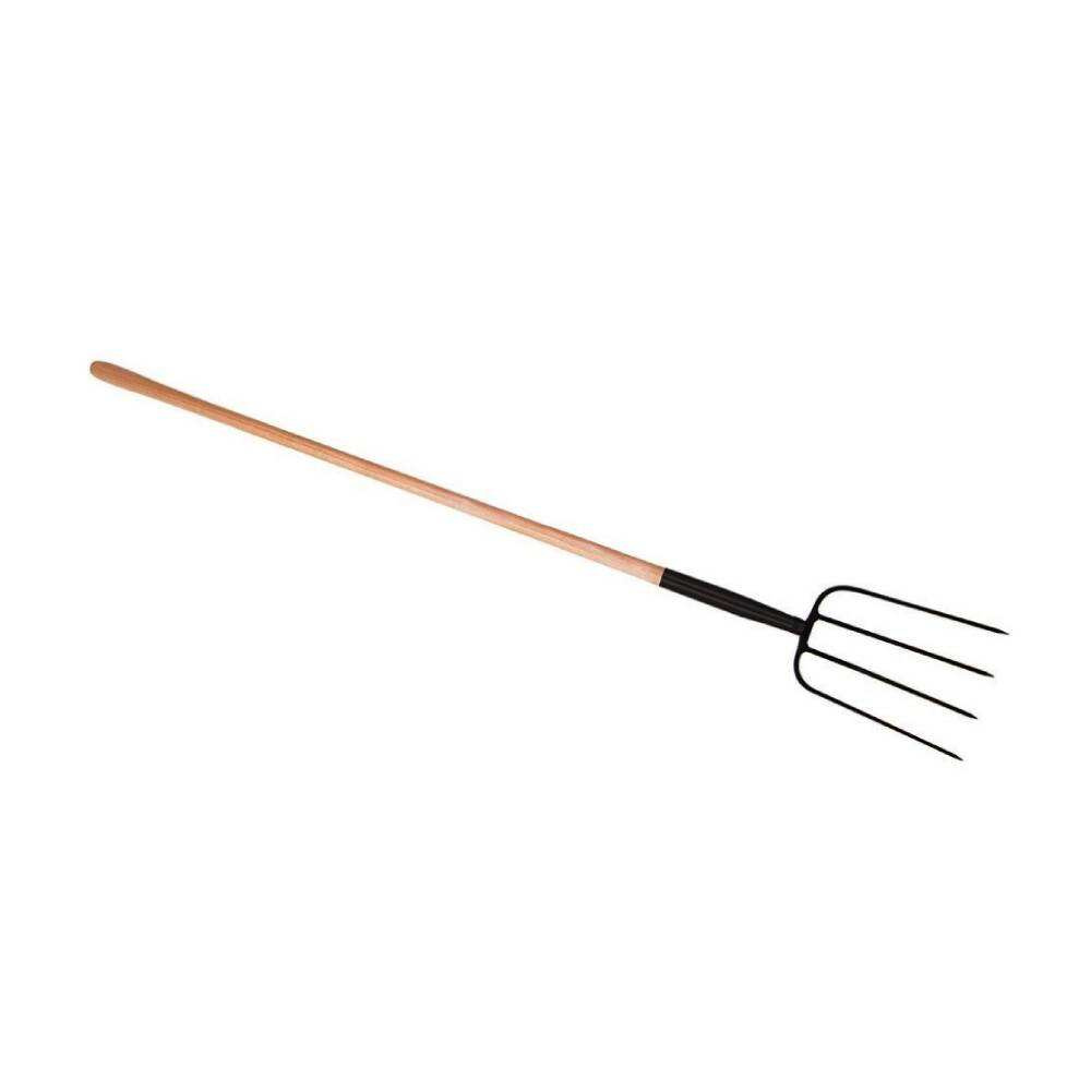 Digging Forks 5 Tine Stainless Steel Farming Tools With Wooden Handle