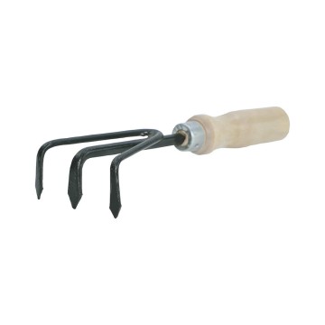 Garden Hand Cultivator 3 Tine Manual Hand Held Tool For Gardening