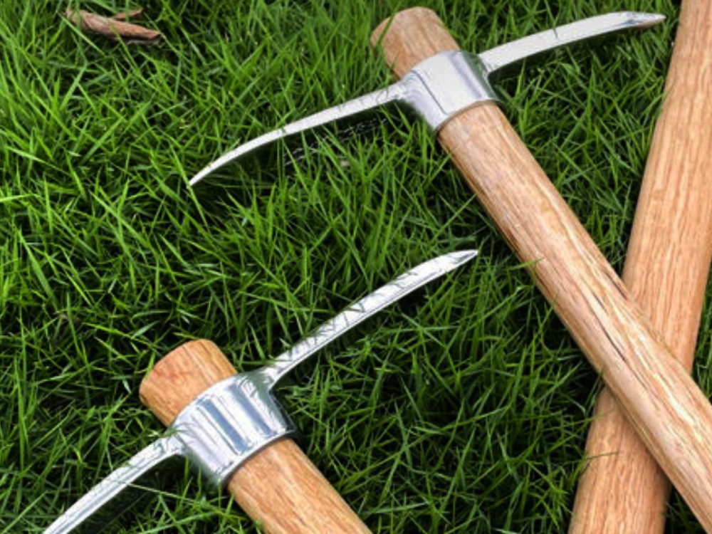 What is the use of pickaxe in farming?