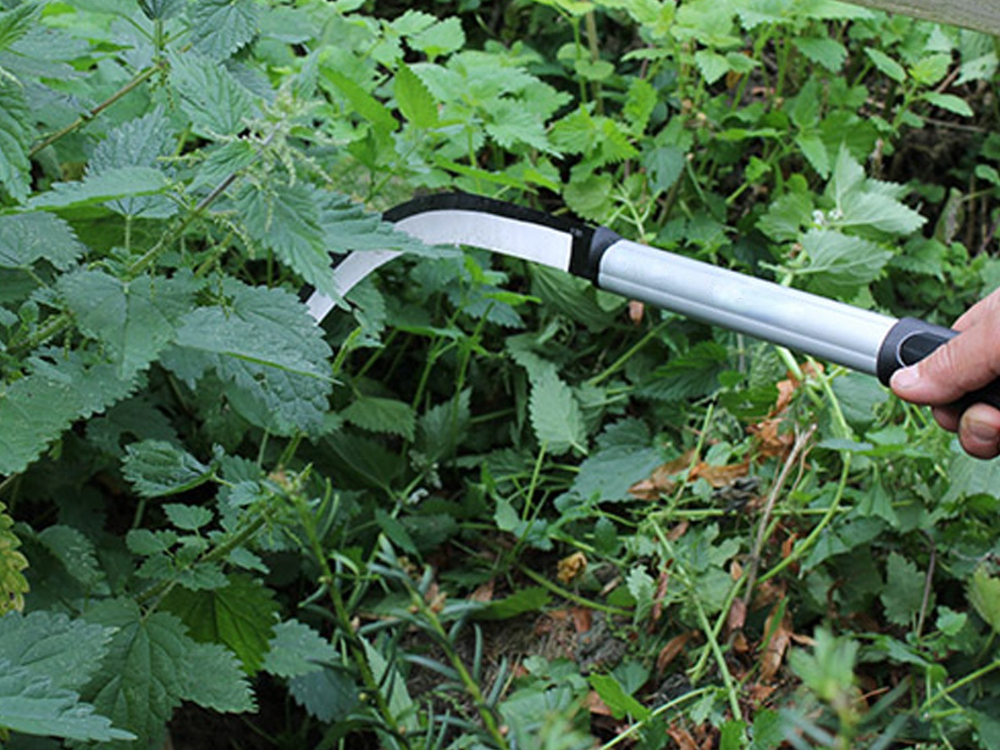 What is a long-handled sickle called?