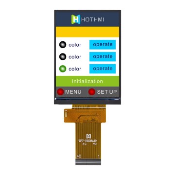2.8 inch TFT LCD Screen 480x640 RGB Interface ST7701S Controller 500 cd/m2 Brightness