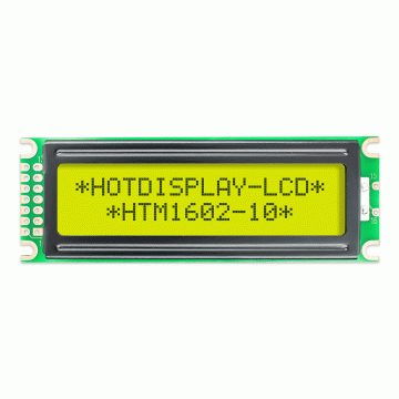 16x2 Character LCD Display STN positive With Yellow-Green Backlight