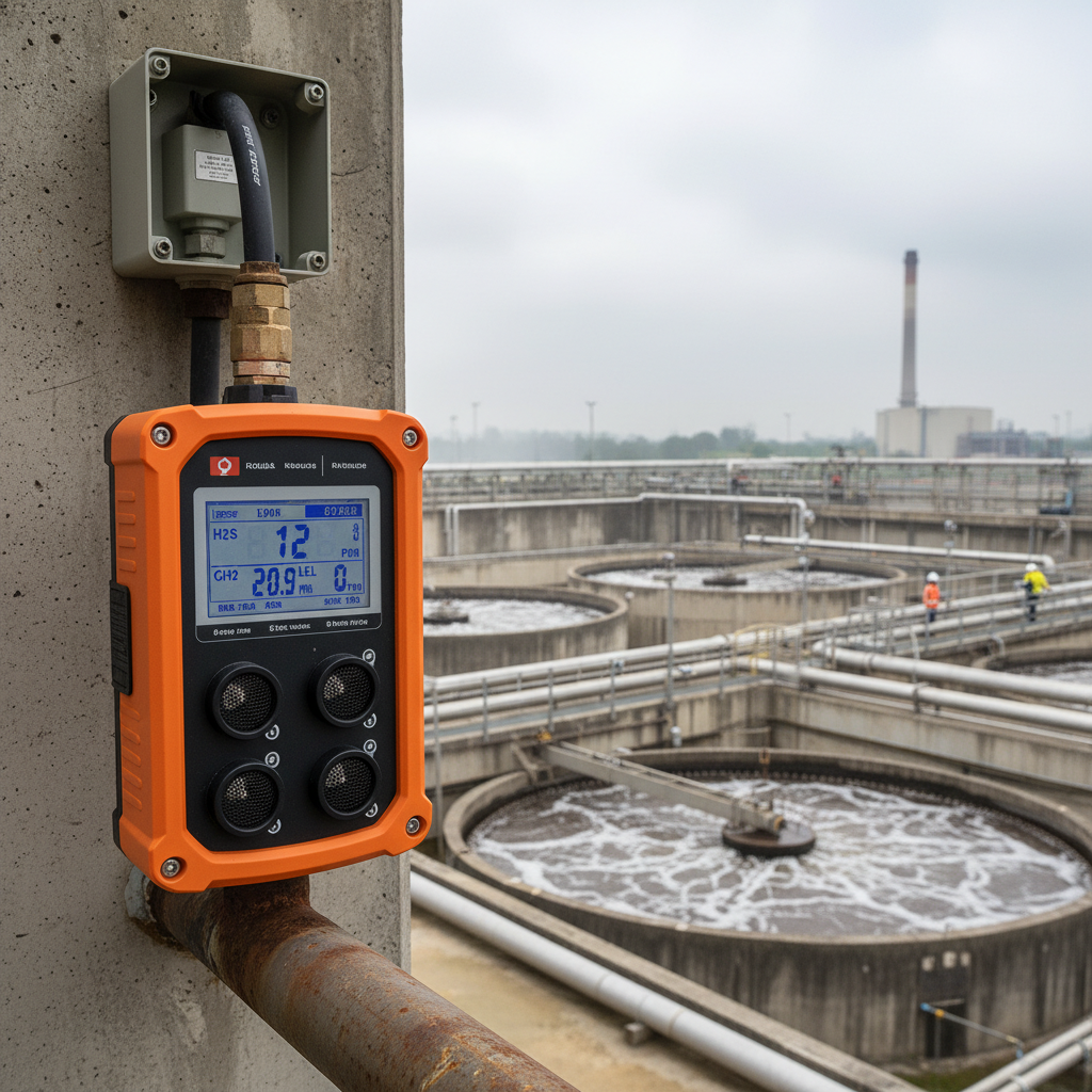 Multi Gas Detector For Wastewater Treatment And Sewage Plants