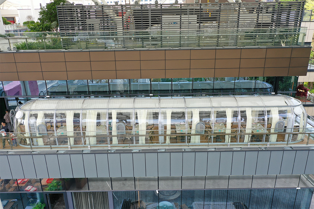 20M Long Clear Oval Bubble Dome for Restaurant Terrace (4)