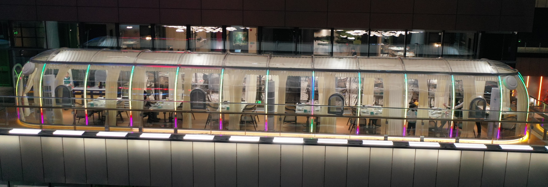 20M Long Clear Oval Bubble Dome for Restaurant Terrace