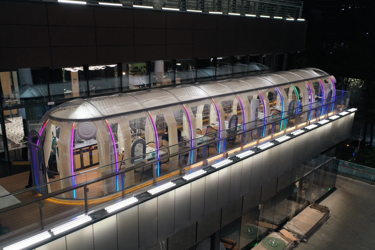 20M Long Clear Oval Bubble Dome for Restaurant Terrace