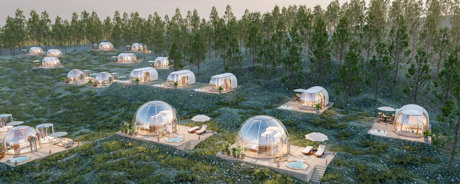 Beyond Traditional Travel The Allure of the Fully Transparent Glamping PC Bubble Dome (2)