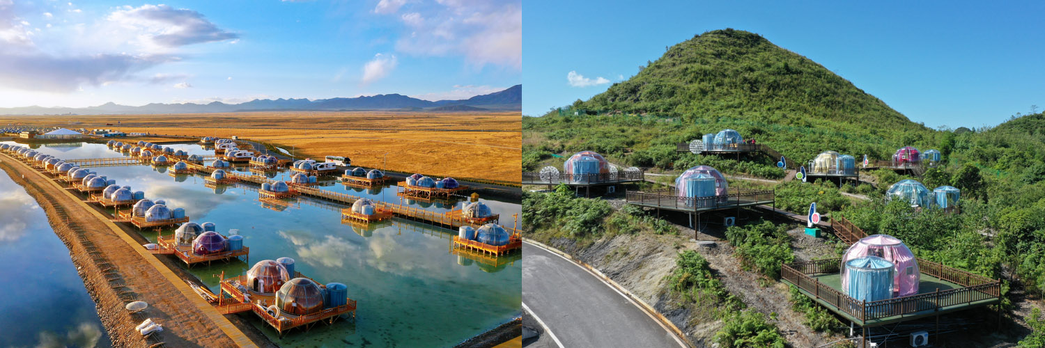 Beyond Traditional Travel The Allure of the Fully Transparent Glamping PC Bubble Dome (4)