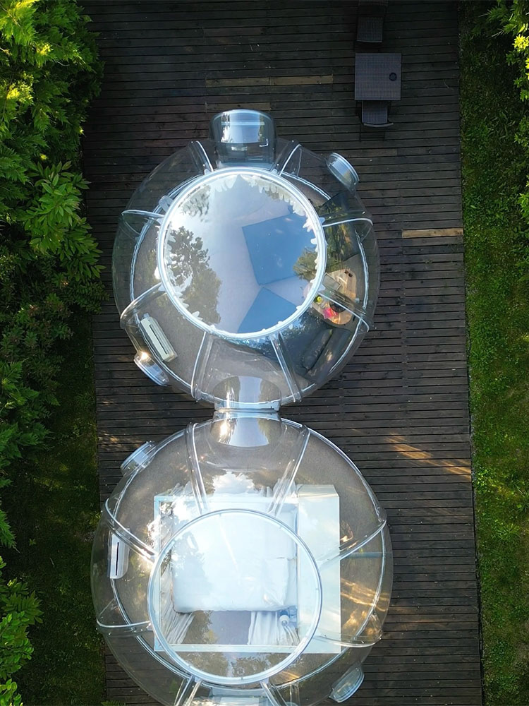 Clear Oval Dome with Polycarbonate Panels Redefining Flexible Outdoor Accommodation in Italy (8)