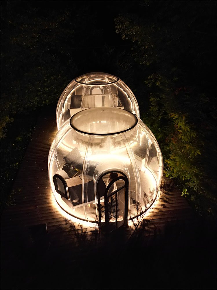 Clear Oval Dome with Polycarbonate Panels Redefining Flexible Outdoor Accommodation in Italy (9)