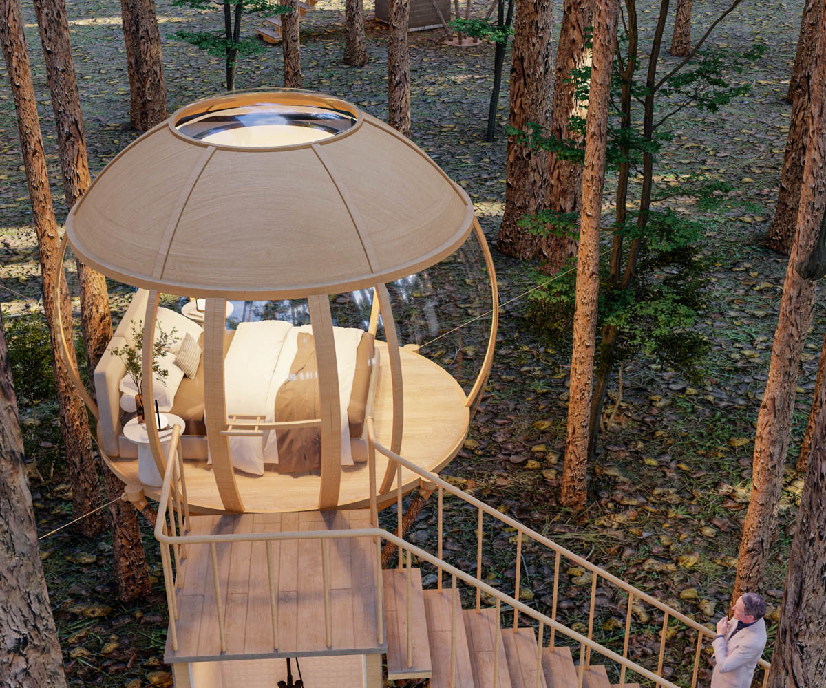 Clear PC Tree Dome House with Bathroom (6)