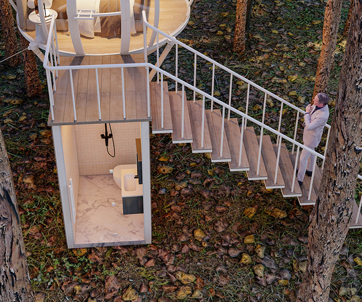 Clear PC Tree Dome House with Bathroom (7)