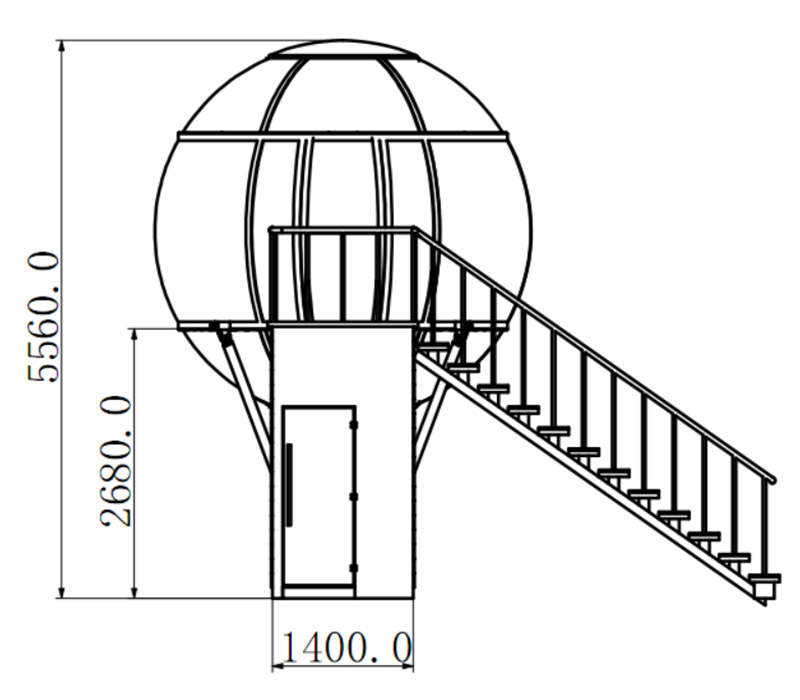 Clear PC Tree Dome House with Bathroom size (2)