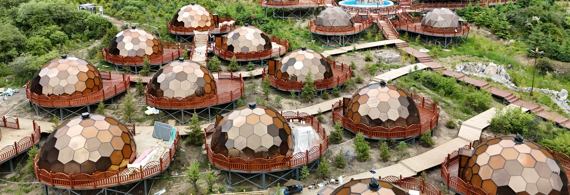 Customized Luxury Glamping Experience with Diamond and Sapphire Series Glass Dome Igloo for Glamping