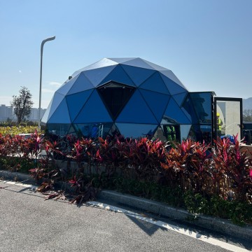 D5.0M Glamping Triangle Glass Bubble Tent