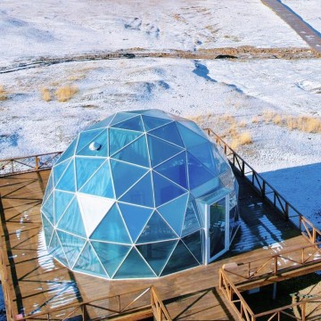 D7.0M Aurora Glass Geodesic Dome Structure