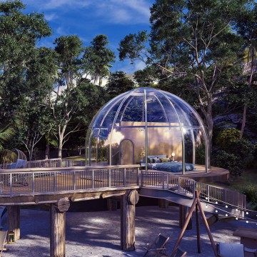 D8.0M Luxury Prefab Clear Dome House