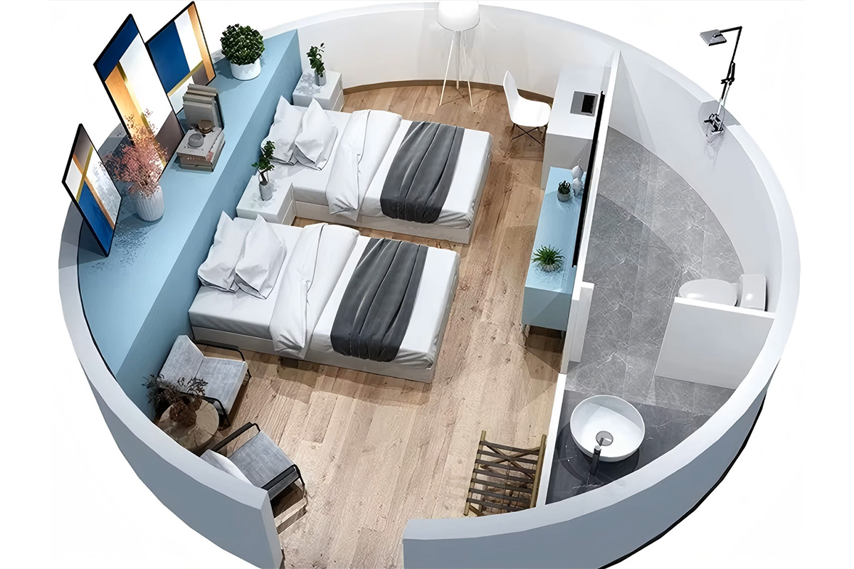 EPS Waterproof Dome Cabin Hotel Dimension 02