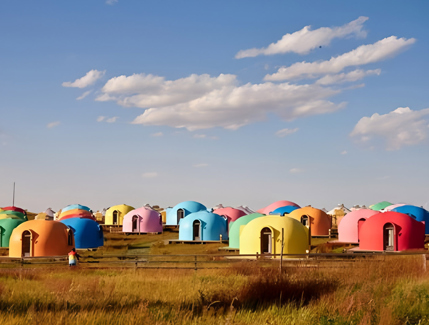 EPS Waterproof Dome Cabin Hotel in Inner Mongolia Grassland (1)