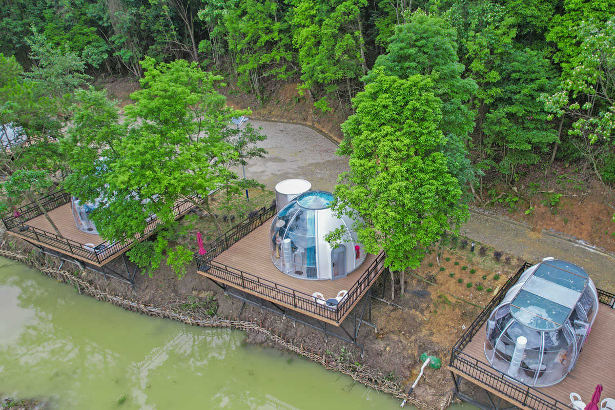 Family Glamping Dome Tent at Conghua Fores...