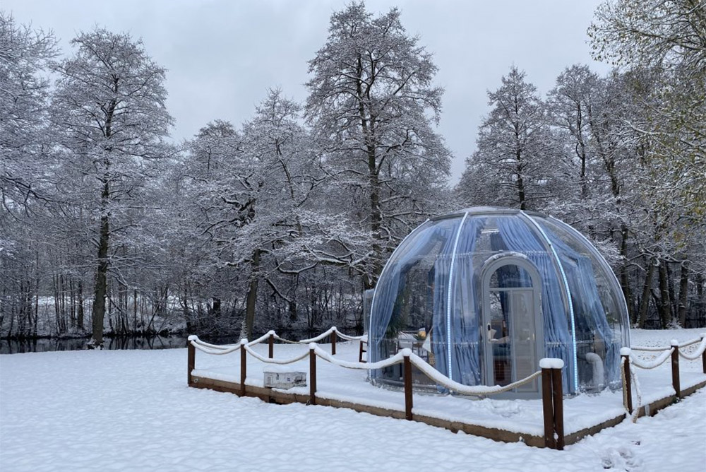Glamping Outdoor Modular Dome House Redefining Glamping in the Swedish Wilderness (2)