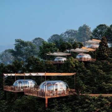 L7.1M Capsule Shape Luxury Camping Resort Dome