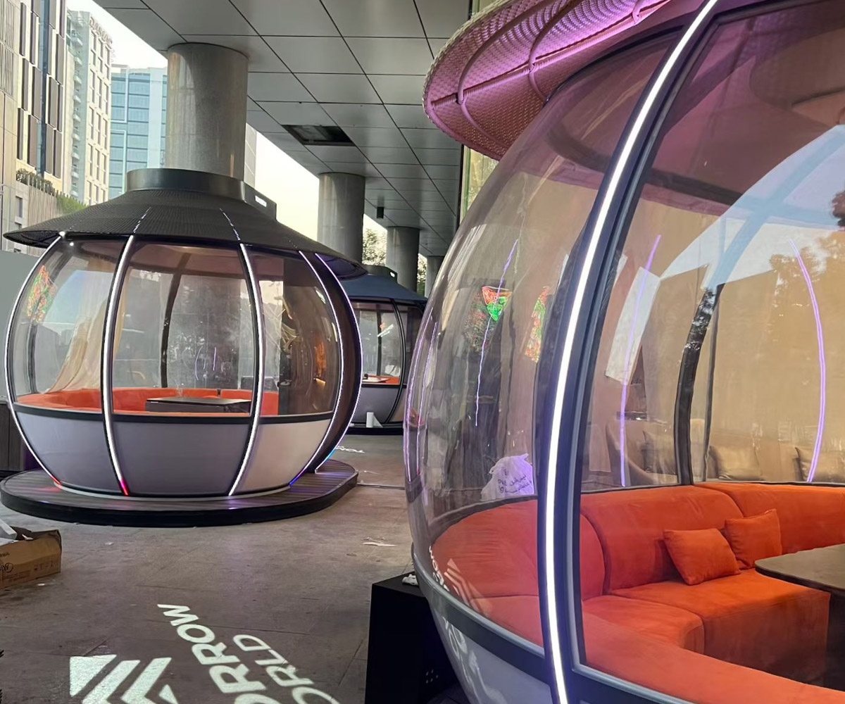 New Design Outdoor Luxury Dining Pod Dome (6)